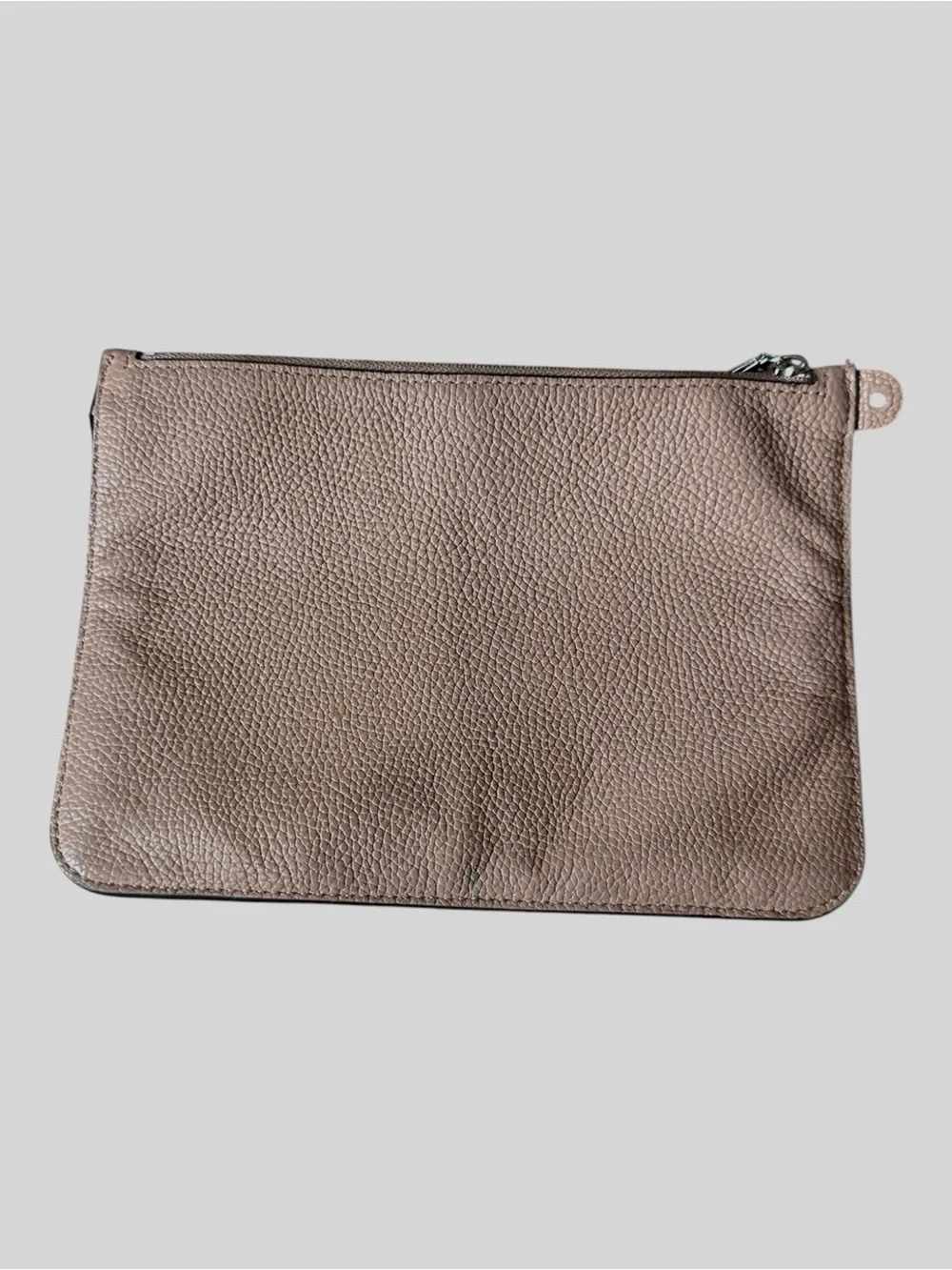 Kate Spade New York Pebbled Leather Shoulder Bag Zipper Pouch Insert Blush Beige